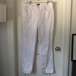 NYDJ White straight leg jeans